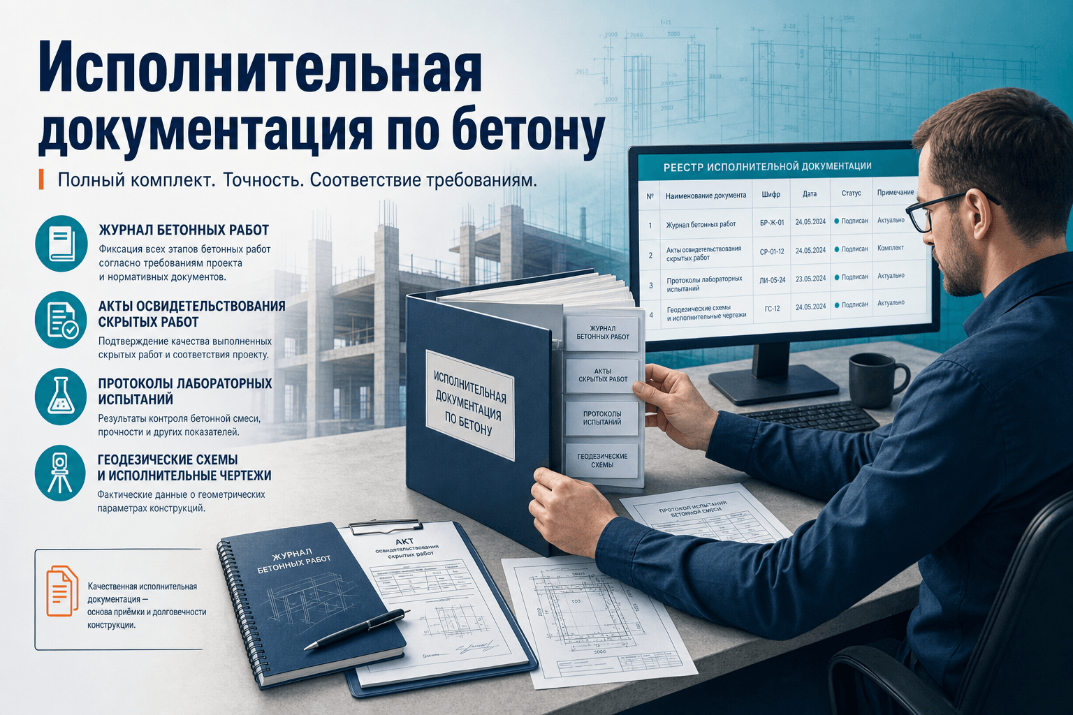 ИИ-агент и формирование исполнительной документации по бетону
