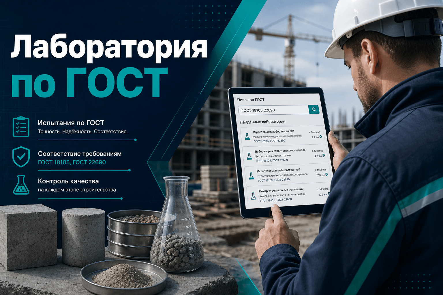 Как найти лабораторию по ГОСТ: каталог LABGO для инженера ПТО