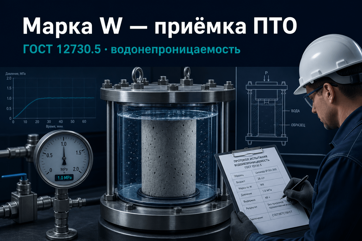 Марка по водонепроницаемости W: контроль и приёмка инженером ПТО
